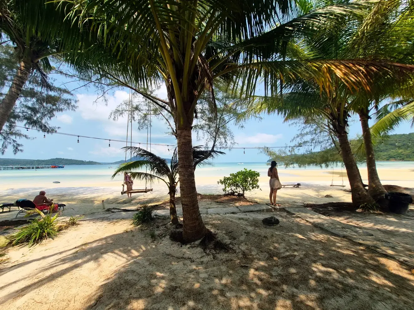 Der Blick vom Resort auf die Saracen Bay