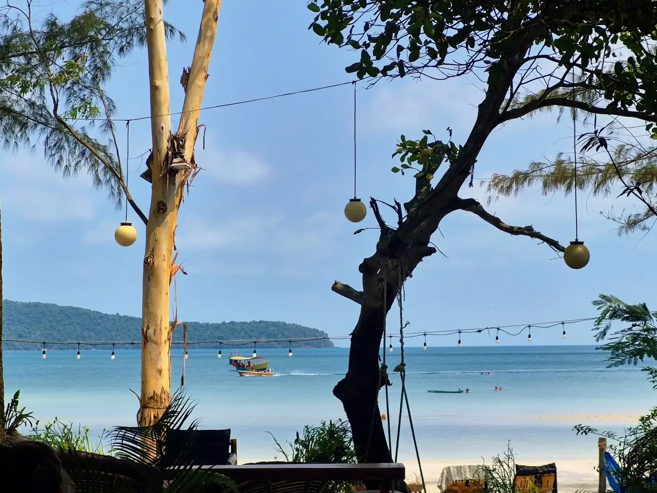 Ausblick vom Restaurant über das Wasser